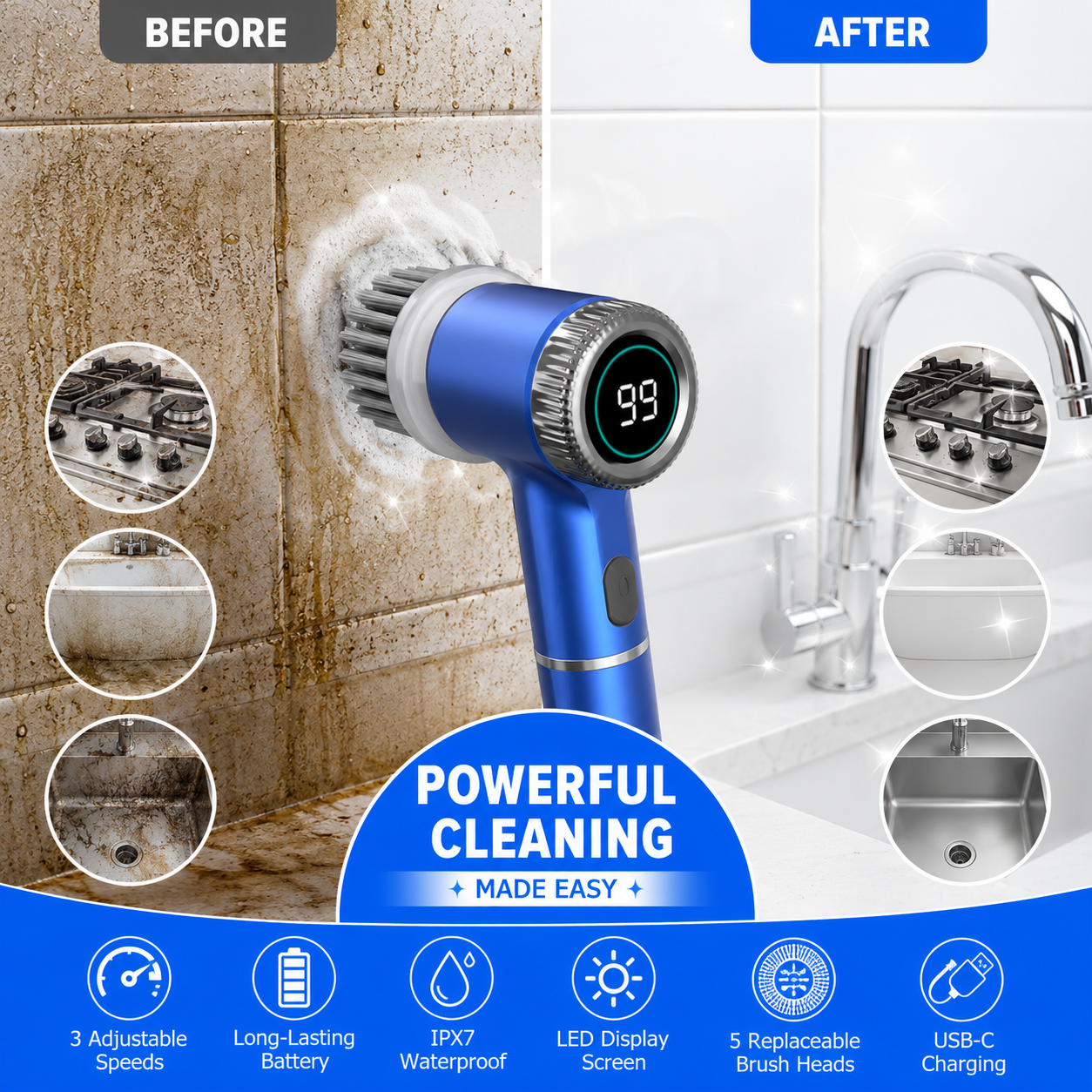 ScrubGun™ – Powerful Cleaning Without The Hard Work