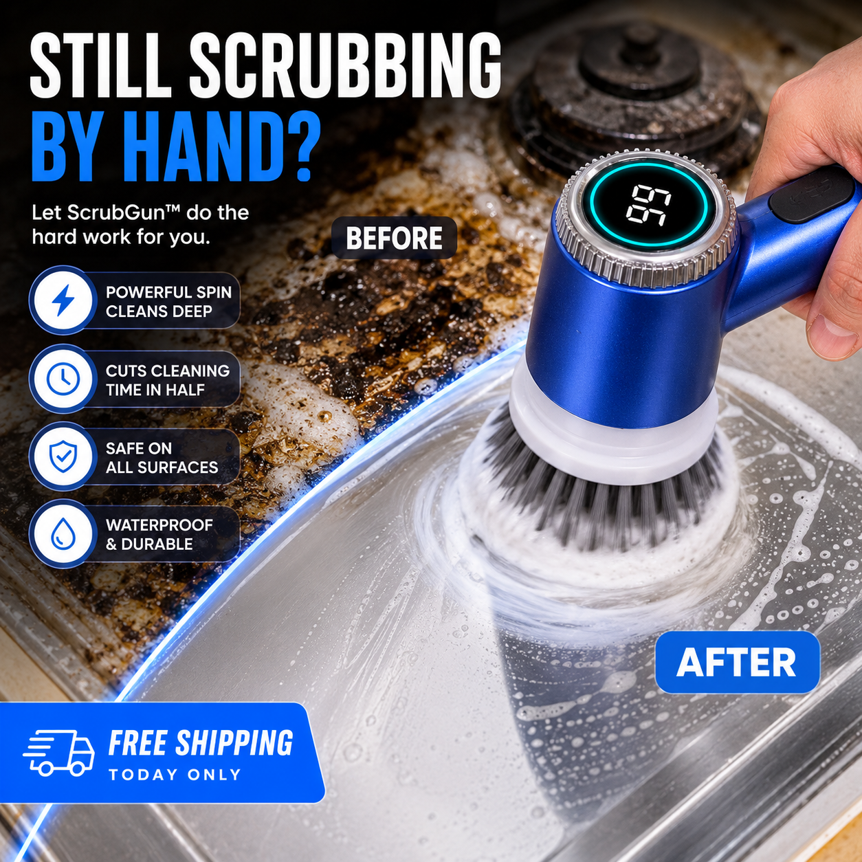 ScrubGun™ – Powerful Cleaning Without The Hard Work